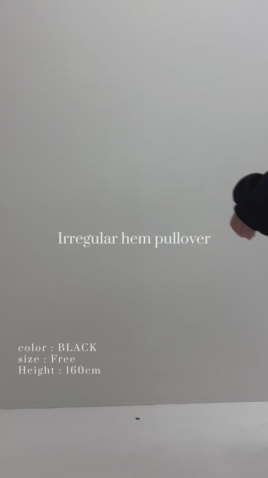 Irregular hem pullover
