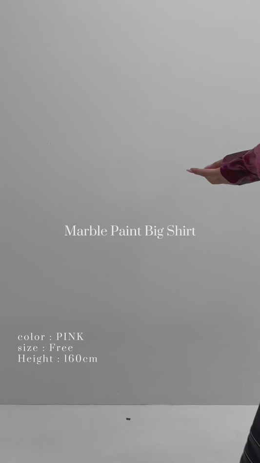 Marble paint big shirt