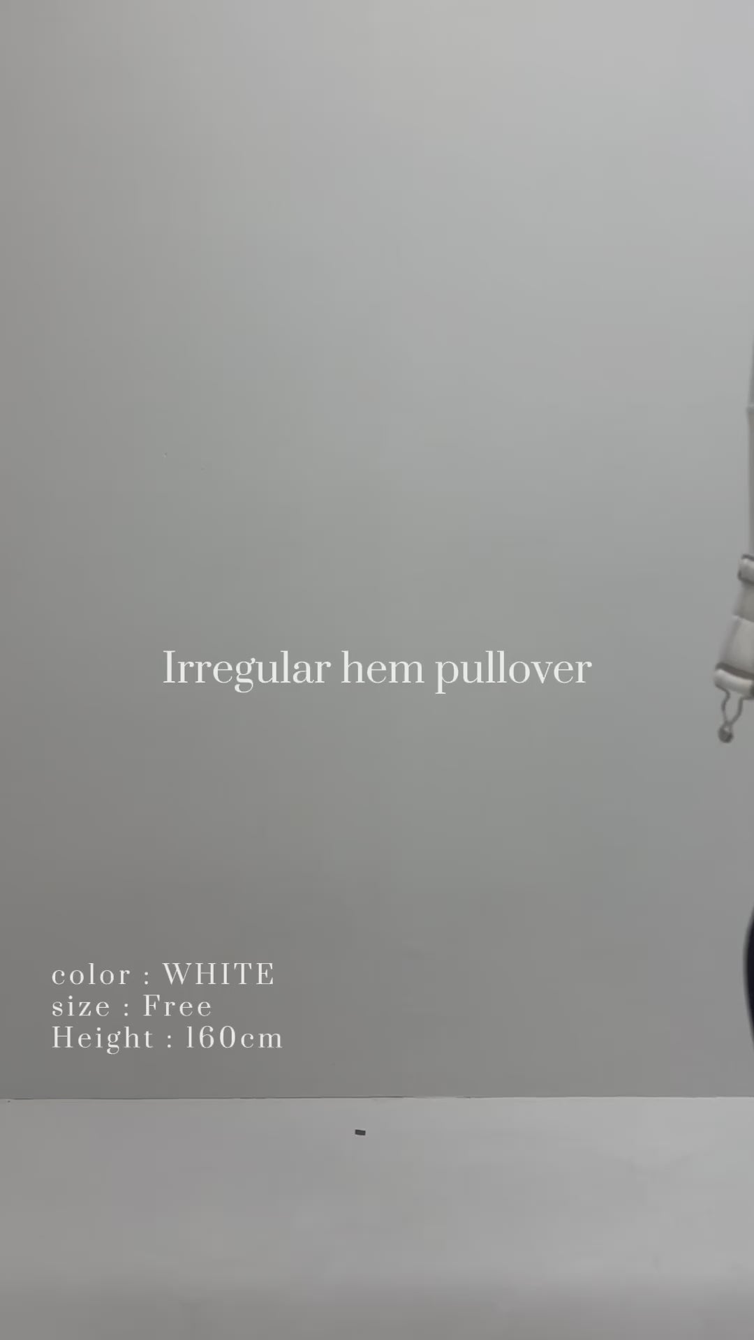 Irregular hem pullover
