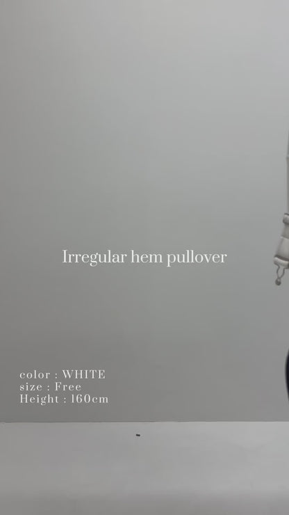Irregular hem pullover